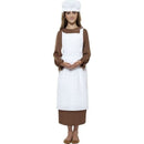 Victorian Kit Kids White Apron with Mop Cap Costume Dress Up 2