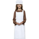 Victorian Kit Kids White Apron with Mop Cap Costume Dress Up 1