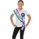 Victorian Suffragette Kit Childs White Purple Sash and Rosette 1