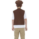Victorian Urchin Set Brown Kids Waistcoat Cap Instant Costume 2