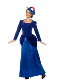 Victorian Vixen Deluxe Costume Adult Blue Dress Top and Hat 4