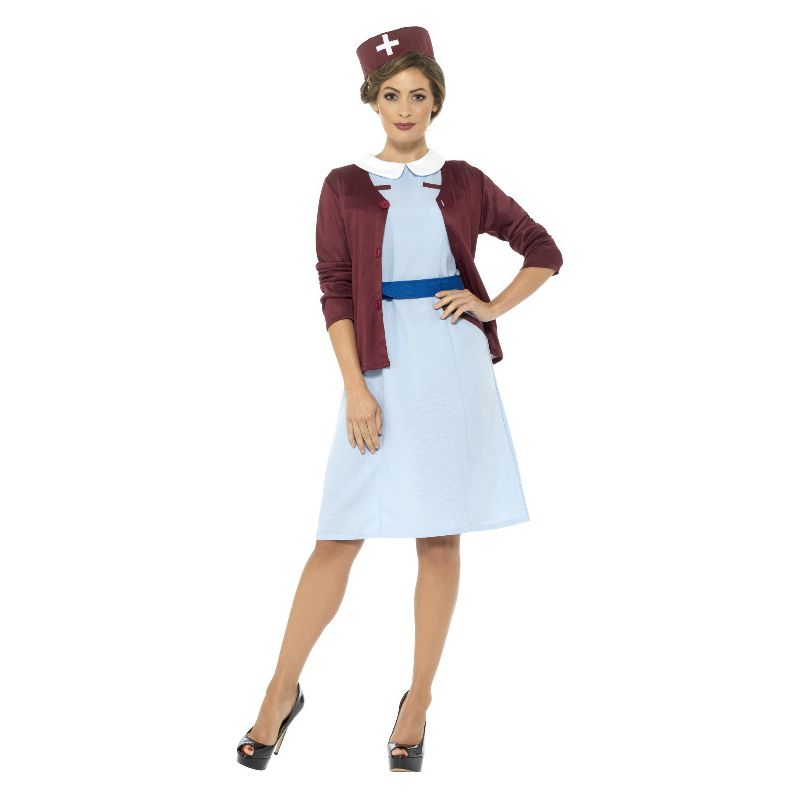 Vintage Nurse Costume Blue Dress Up_1