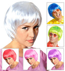 New Age Wig In Box - 6 Colors Ass.: White, Pink, Purple, Blue, Red, Green