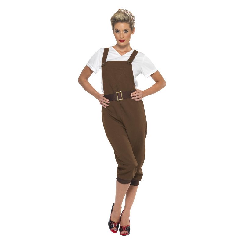 WW2 Land Girl Costume Brown Adult_1