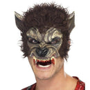 Werewolf Half Face Mask Adult Brown 1