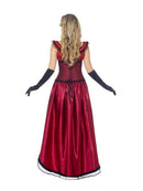 Western Brothel Babe Costume Authentic Deluxe Adult Burgundy Dress and Corset 3