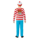 Wheres Wally Deluxe Kids Costume Striped Top Blue Trousers Hat Glasses 2