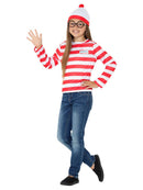 Wheres Wally Instant Kit Kids Red White Top Hat and Glasses 4