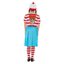Wheres Wally Wenda Deluxe Costume Childs Dress Hat Tights and Glasses 2