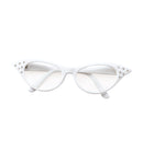 White Glasses 50s Style Costume Accessory 1
