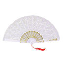 White Lace Fan Flamenco Dance Costume Accessory 1