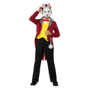 White Rabbit Costume Kids Red Jacket Mask 2