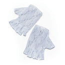 White Short Fingerless Gloves Madonna Costume Accessory 1