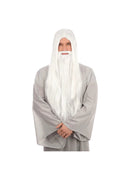 White Wizard Wig and Long Beard Gandalf Hair 1