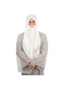 White Wizard Wig and Long Beard Gandalf Hair 1