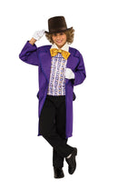 Willy Wonka Boys Purple Costume with Hat 1