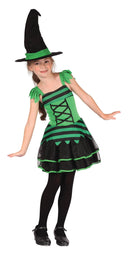 Witch Green/Black Childrens Costume 1