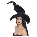 Witches Hat Tall Twisty Luxury Black Velour 2