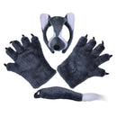 Wolf Costume Set Mask Tail with Paws Instant Disguise 1