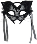 Womens Black Cat Ears Transparent Mask On Hband Eye Masks Female Halloween Costume 1