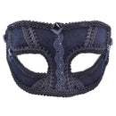 Womens Black Velvet Mask Eye Masks Female Halloween Costume 1