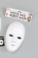 Womens Deluxe Female Face Mask White Plastic Masks Cardboard Halloween Costume 1
