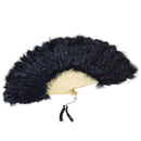 Womens Feather Fan Black Costume Accessories Female Halloween 1