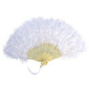 Womens Feather Fan White Costume Accessories Female Halloween 1