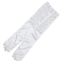 Womens Gloves White Satin Theatrical Costume Accessories Female Halloween 1