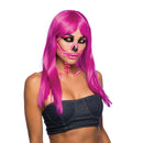 Womens Passion Long Neon Purple Wigs Female Halloween Costume 4