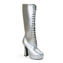 Womens Sexy Lace Silver Boots Ladies Small Costume Accessories Female Halloween 1