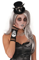 Womens Skeleton Fingerless Fishnet Gloves Costume Accesories Female Halloween 1