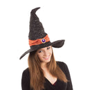 Womens Witch Hat Black With Orange Band Hats Female Halloween Costume 1