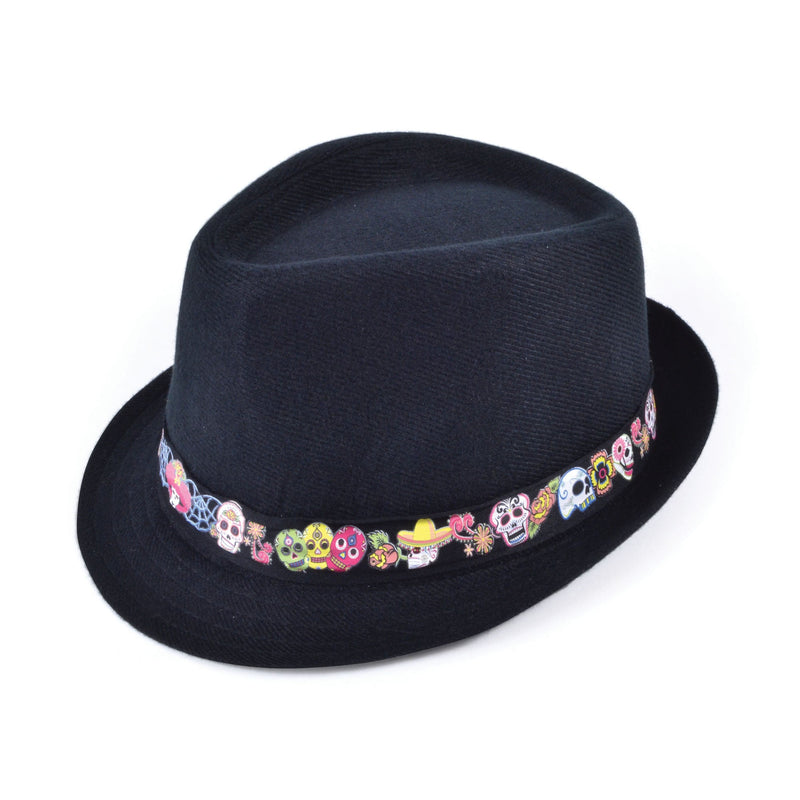 Day Of The Dead Fedora Hats Male_1 X74677