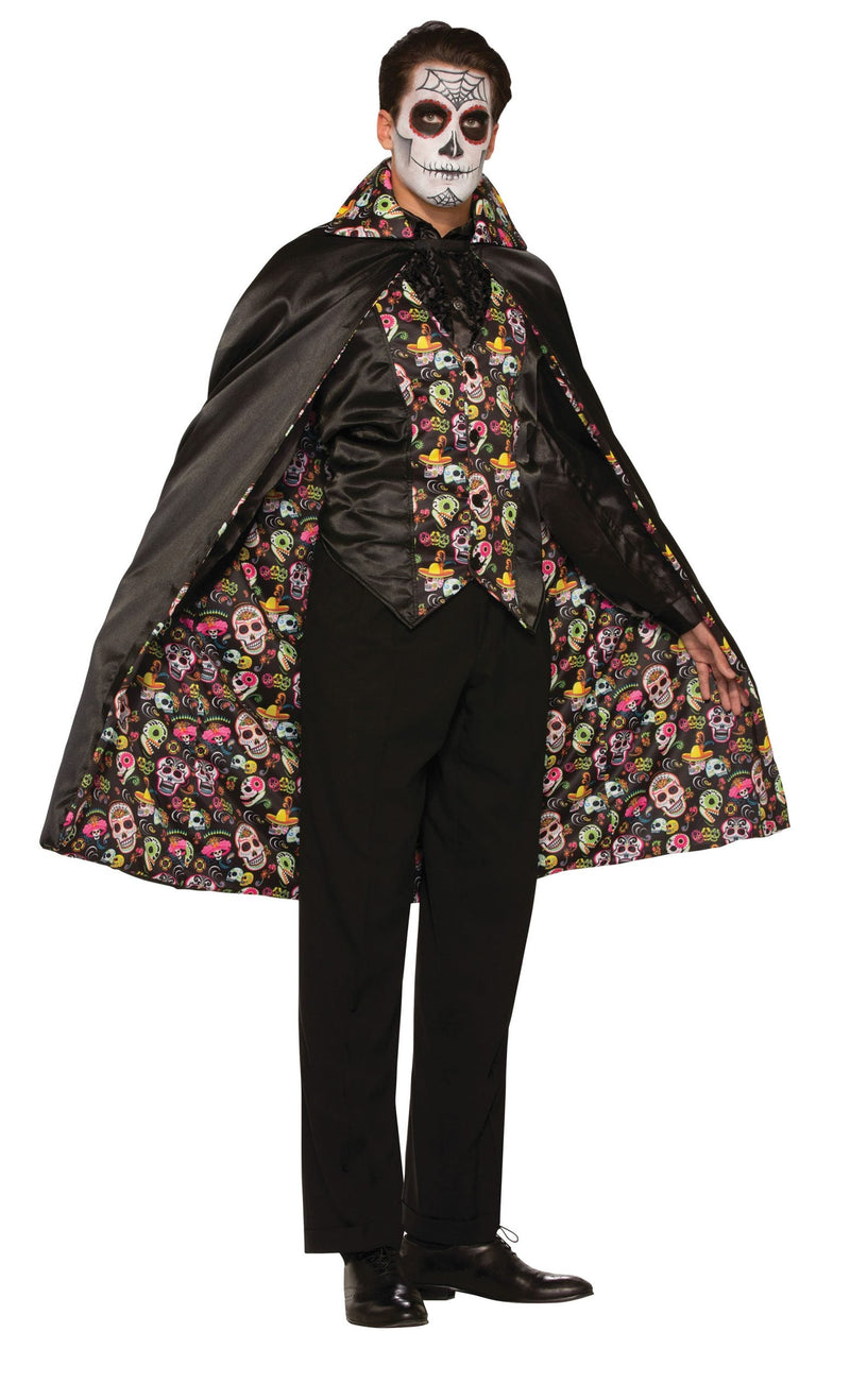 Day Of The Dead Cape Adult Costume Male_1 X74686