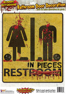 Bloody Unrestroom Door Sign Halloween Items Unisex_1 X75038