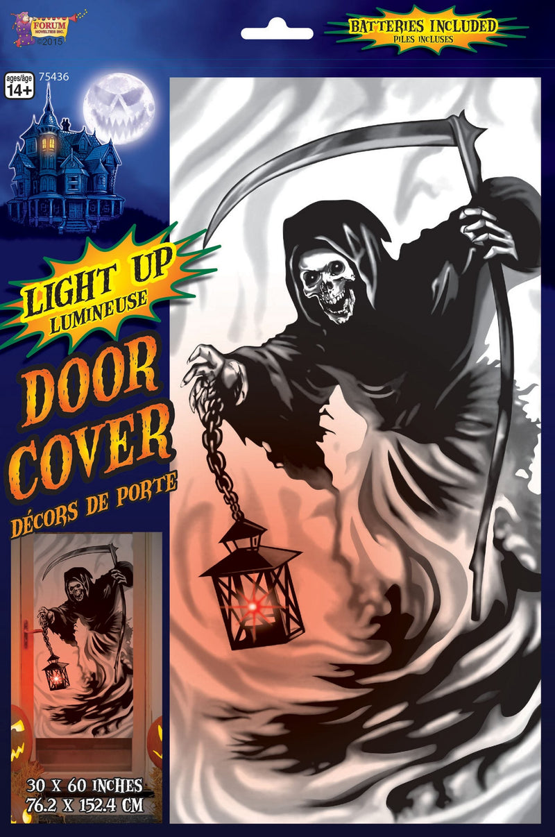 Light Up Door Cover Reaper Halloween Items Unisex_1 X75436