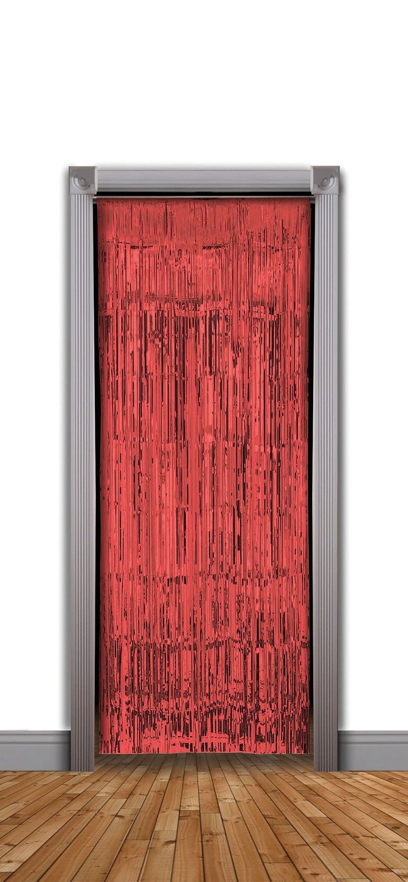 Doorway Curtain Red Tinsel 240x94cm Party Goods Unisex_1 X76012
