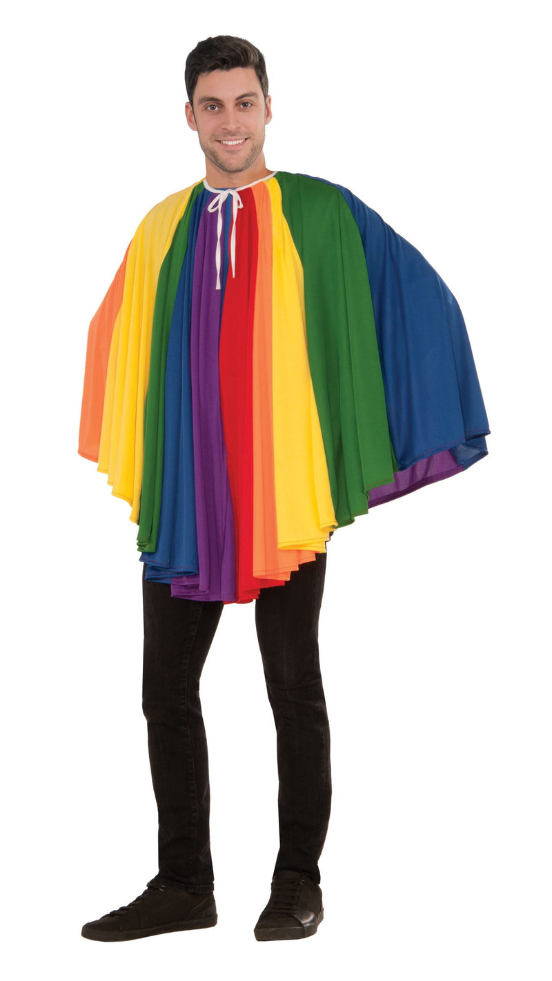 Rainbow Cape Short 30&#39;&#39; Adult Costume Female