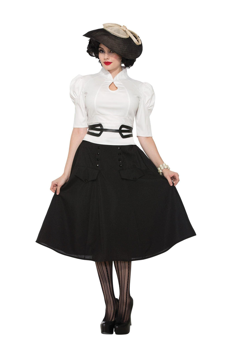 1940s White Blouse Adult Costume Female Uk Size 10 14