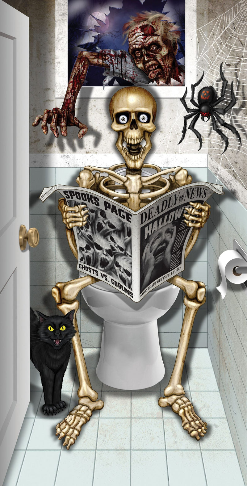Skeleton Bathroom Door Cover_1 X76927