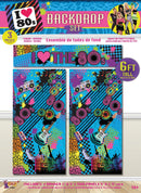 80s Backdrop Set 6ft 3pc Party Goods_1 X77461