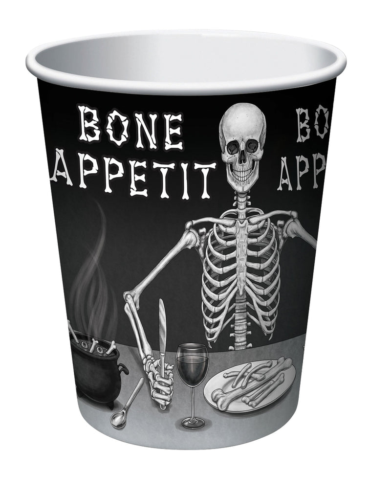 Bone Appetit Cup 9oz 8pc Party Goods_1 X78946