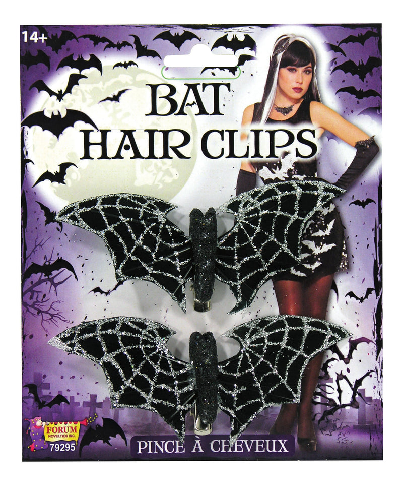 Bat Hair Clips Glitter Costume Accessories Female_1 X79295