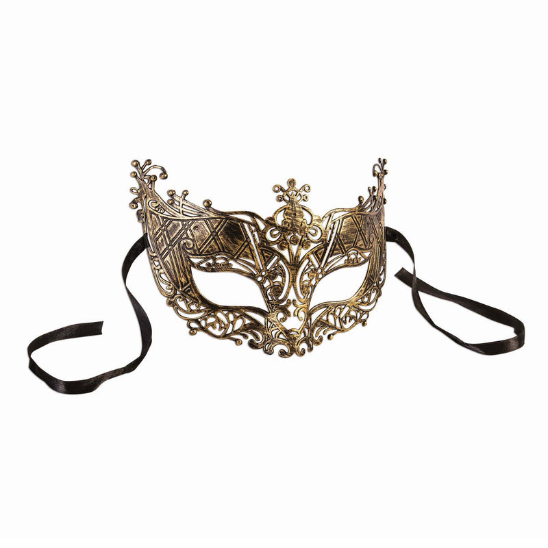 Eyemask Gold Filigree Masquerade Mask 1 X80053 MAD Fancy Dress