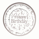 Silver Happy Birthday Plates Plastic 10 Pack15cm_1 X81620