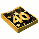 40th Birthday Napkins 13" 16 In Pkt_1 x81898