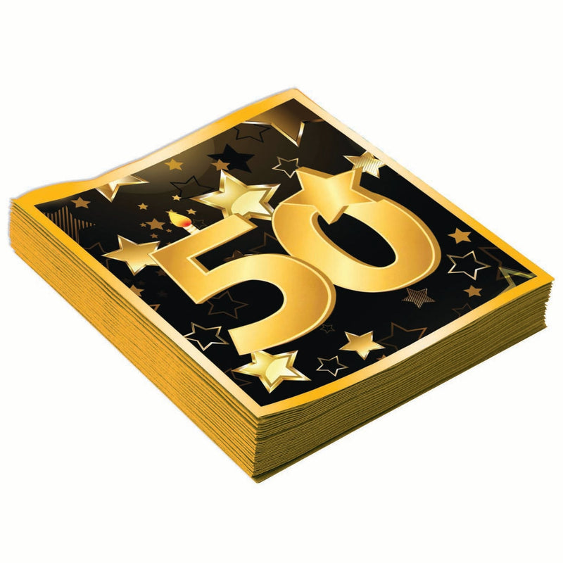 50th Birthday Napkins 13" 16 In Pkt_1 x81899