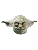 Yoda Adults Green Mask Latex with White Hair 1