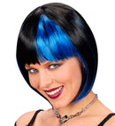 Zoey Wig Black With Blue Streaks- In Box